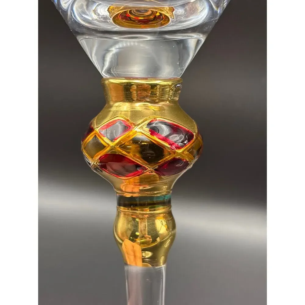 Artland Christmas Splendor Martini Glasses 8” Set of two Holiday Glassware